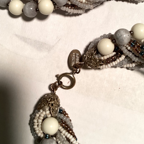 Vintage Haskell multi strand glass bead & seed bead necklace & bracelet demi set - Picture 6 of 15